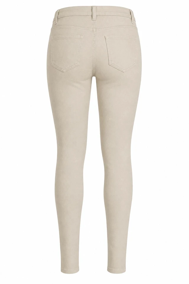 Alt view image 2 of 2 - La Bijou 611 Ultra Stretch Slim Fit Pants Jeggings for Women Juniors, Khaki, S