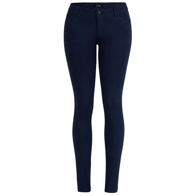 Main image of La Bijou 611 Ultra Stretch Slim Fit Pants Jeggings for Women Juniors, Navy, S