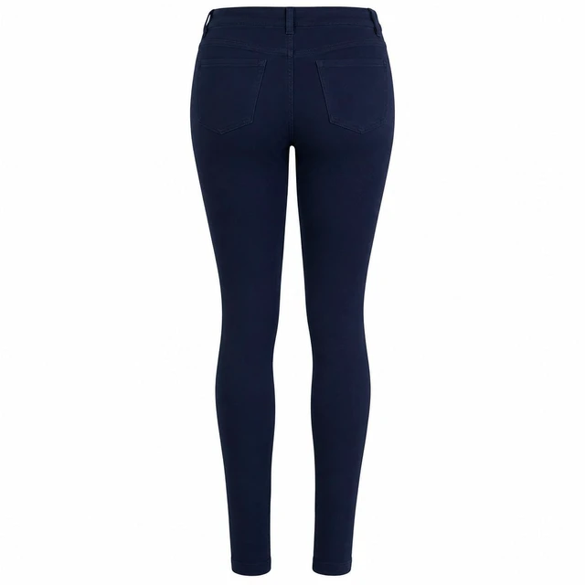 Alt view image 2 of 2 - La Bijou 611 Ultra Stretch Slim Fit Pants Jeggings for Women Juniors, Navy, S