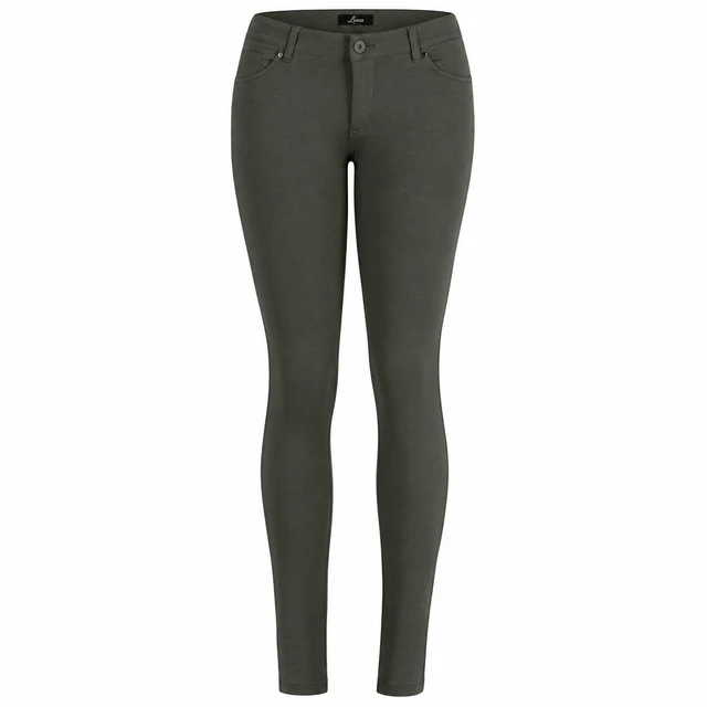 Main image of La Bijou 611 Ultra Stretch Slim Fit Pants Jeggings for Women Juniors, Olive, M