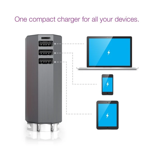 Alt view image 3 of 7 - Zolt 70W Portable Laptop AC Charger Plus Kit w/ MagSafe 2 Cable & USB Cable
