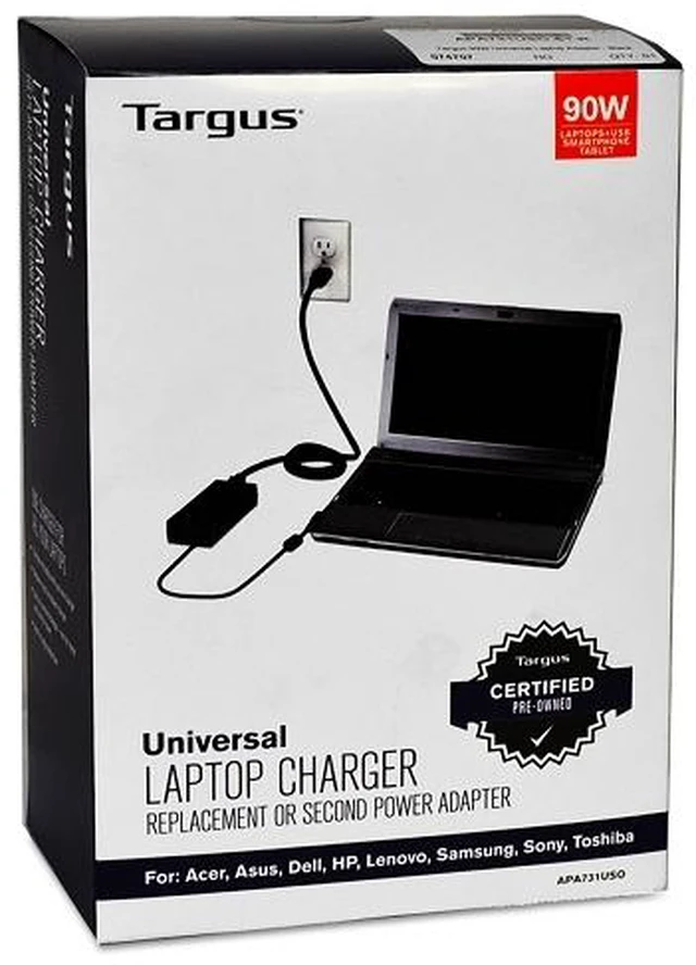 Alt view image 4 of 4 - Targus 90W Universal Laptop Power Adapter for Acer, HP, Dell, Lenovo, Toshiba