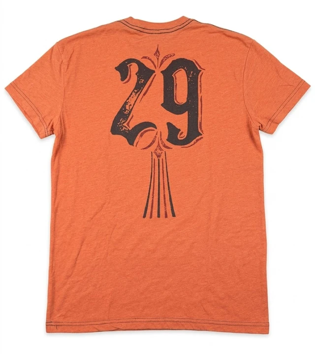 Alt view image 2 of 3 - Von Dutch Men's "Genuine Brand" Short Sleeve Crew Neck T-Shirt Dark Orange, S,
