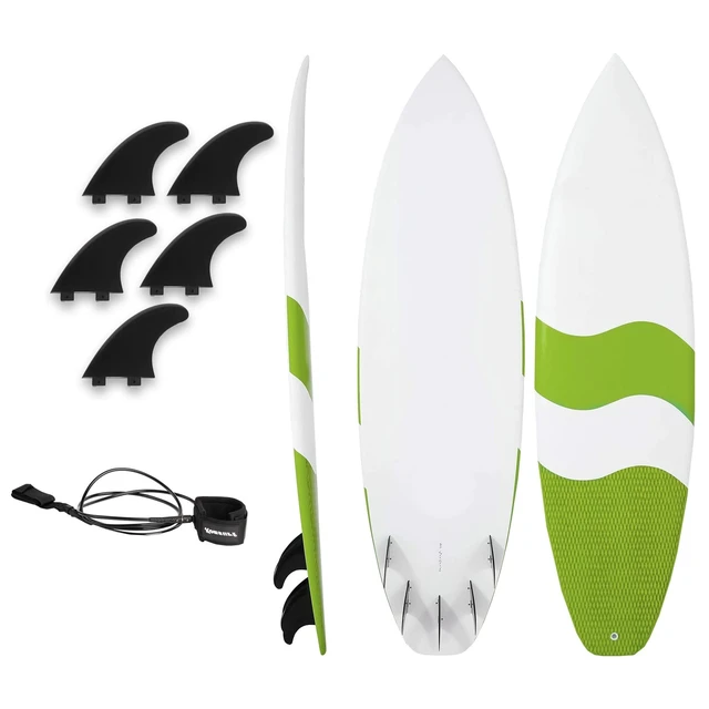 Alt view image 5 of 7 - Ocean Waves Surfing Beach Boards Fiberglass Surfboard Durable and Flexible 6'10"