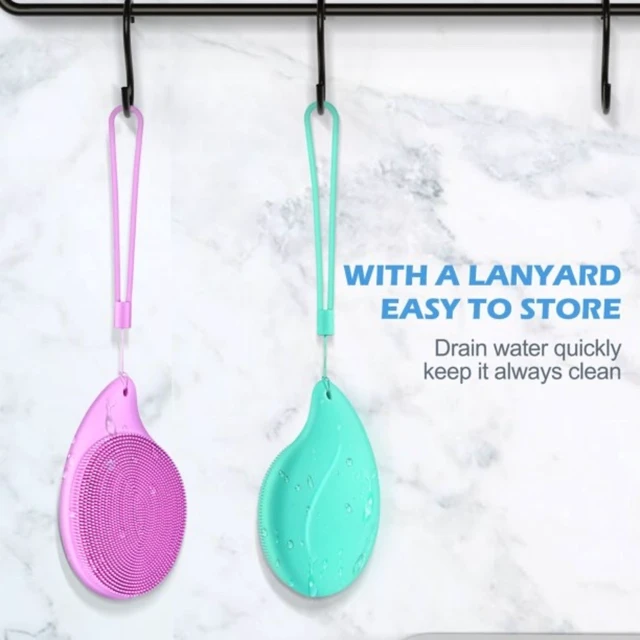 Alt view image 2 of 7 - 2 PCS Soft Silicone Face Cleansing Massaging Scrubber Exfoliator Brush