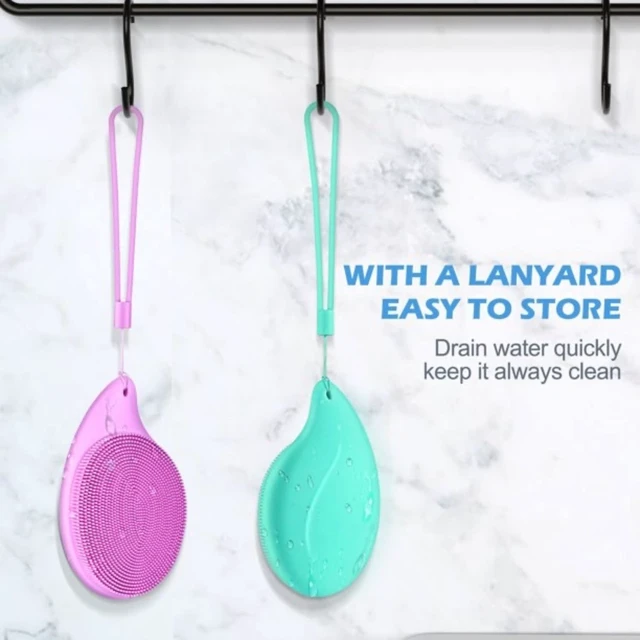 Alt view image 7 of 7 - 2 PCS Soft Silicone Face Cleansing Massaging Scrubber Exfoliator Brush