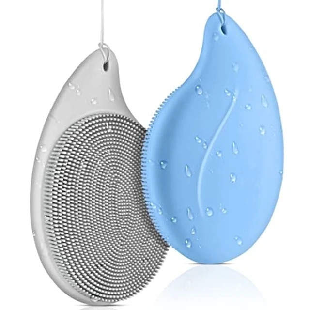 Alt view image 5 of 7 - 2 PCS Soft Silicone Face Cleansing Massaging Scrubber Brush with Storage Case