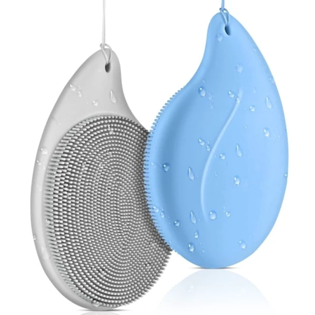 Alt view image 6 of 7 - 2 PCS Soft Silicone Face Cleansing Massaging Scrubber Brush with Storage Case