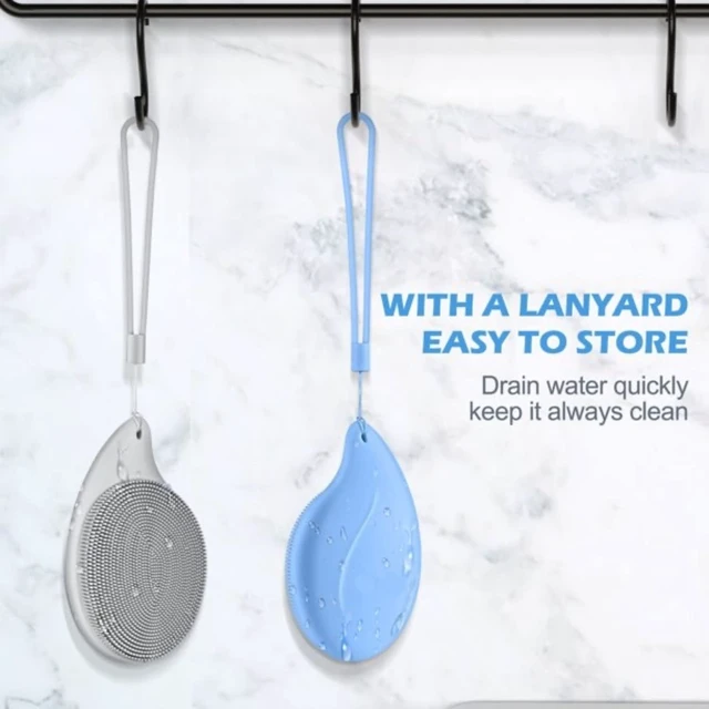 Alt view image 7 of 7 - 2 PCS Soft Silicone Face Cleansing Massaging Scrubber Brush with Storage Case