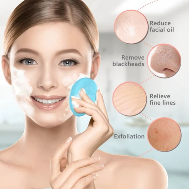 Alt view image 4 of 7 - 2pcs Silicone Facial Cleansing Soft Massaging Brush Face Massager & Storage Case