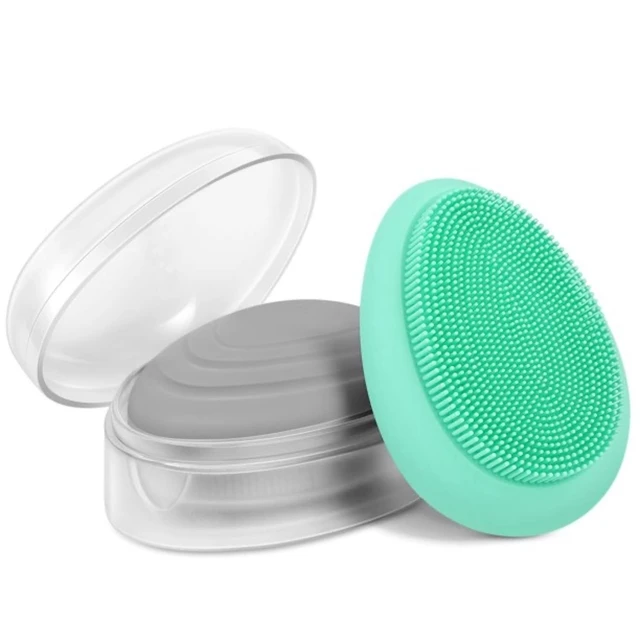Alt view image 6 of 7 - 2pcs Silicone Facial Cleansing Soft Massaging Brush Face Massager & Storage Case