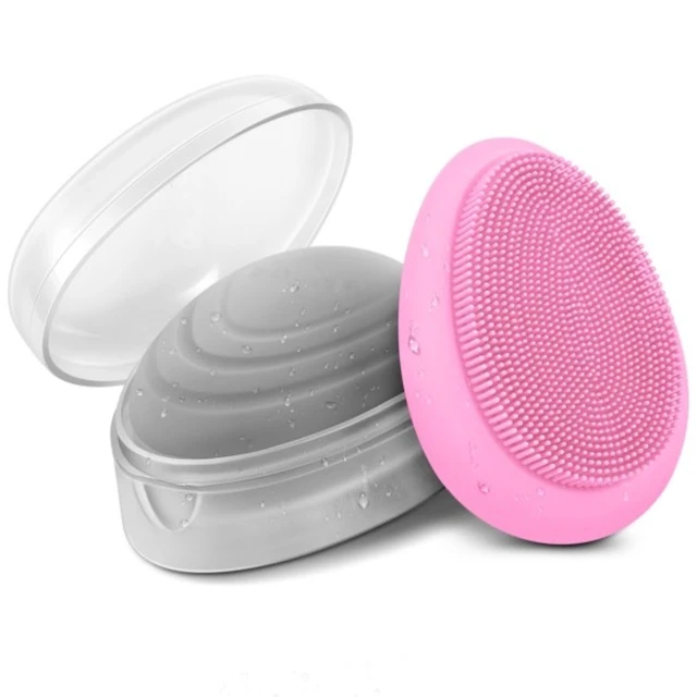Alt view image 2 of 7 - 2pcs Silicone Facial Cleansing Soft Massaging Brush Face Massager & Storage Case