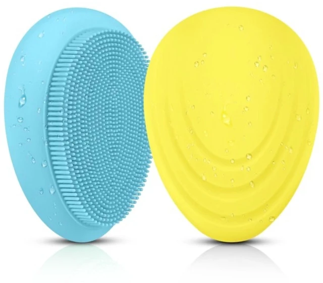 Main image of 2pcs Silicone Facial Cleansing Soft Massaging Brush Face Massager & Storage Case