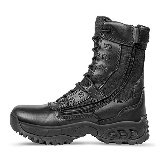 Alt view image 3 of 4 - Ridge Footwear Men's 8" Waterproof Leather Tactical Military Work Boot Black New