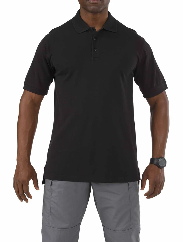 Main image of 5.11 Men's Professional S/S Three Button Cotton Polo Shirt 41060 Black XXL
