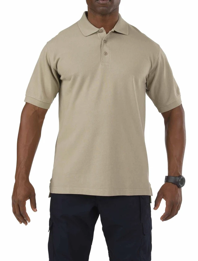 Main image of 5.11 Men's Professional S/S Three Button Cotton Polo Shirt 41060 Silver Tan XS