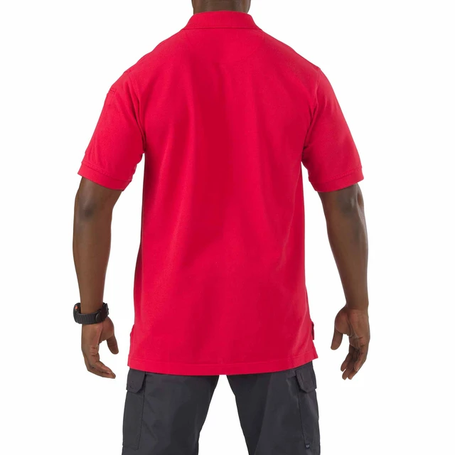 Alt view image 2 of 2 - 5.11 Men's Professional S/S Three Button Cotton Polo Shirt 41060 Range Red S