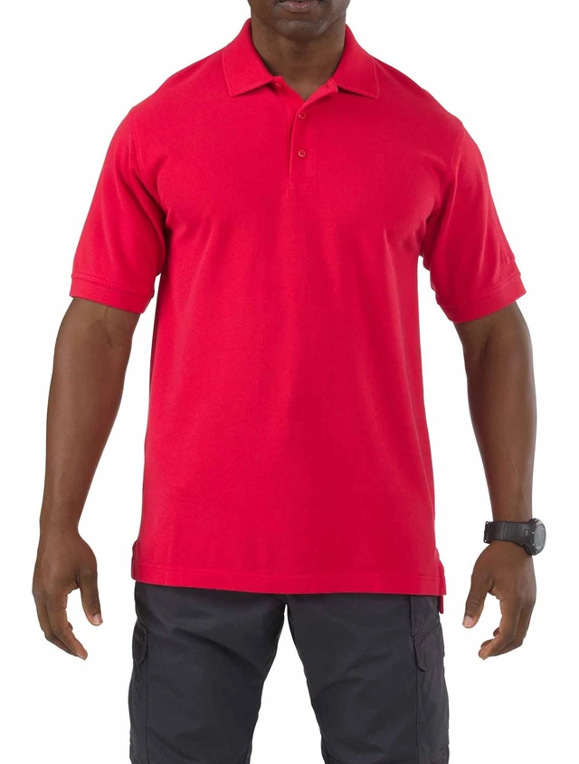 Main image of 5.11 Men's Professional S/S Three Button Cotton Polo Shirt 41060 Range Red S