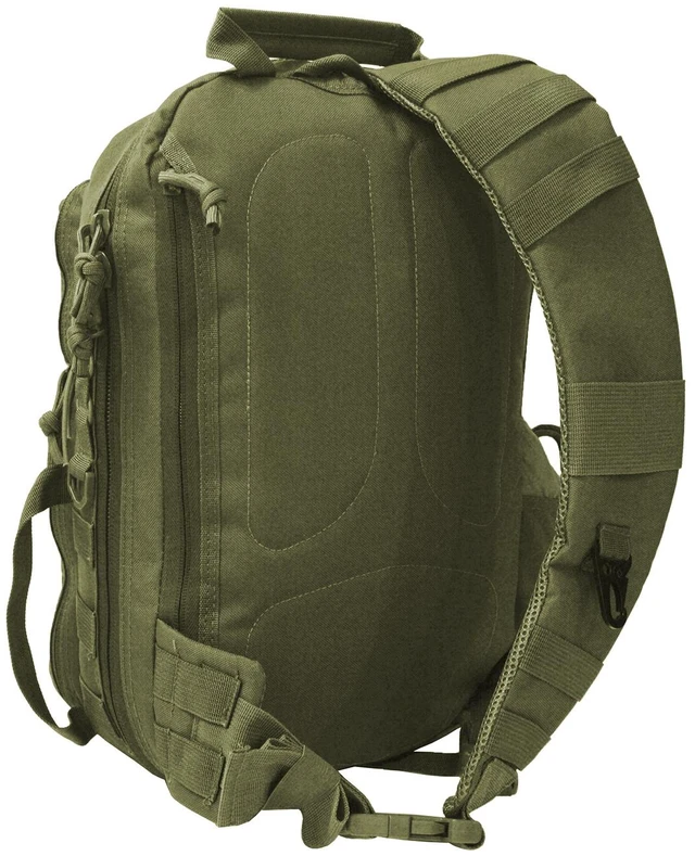 Alt view image 4 of 4 - Every Day Carry Tactical Sling Day Pack MOLLE Hydration Ready Hiking BackPack - Olive Drab Green