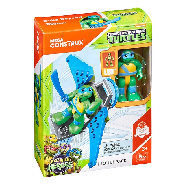 Alt view image 4 of 4 - Mega Construx Teenage Mutant Ninja Turtles Collectible - Leo Jet Pack Figure