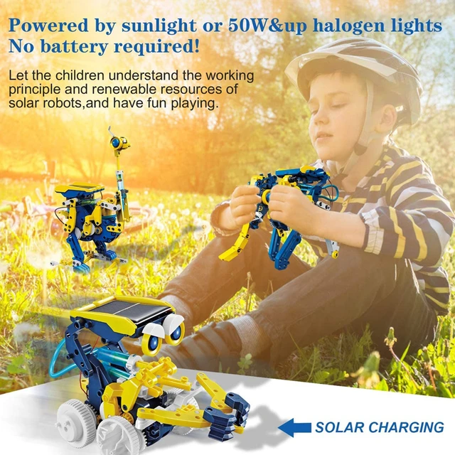 Alt view image 3 of 6 - Solar Power Robot Kit 11-in-1 Kids STEM Electronic Learning Toy Ages 8+ New