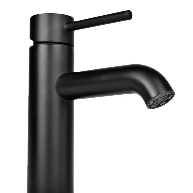 Alt view image 2 of 4 - Eisen Home Melrose Matte Black Single Hole Bathroom Sink Faucet 7" 1-Handle