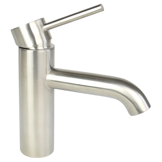 Alt view image 3 of 3 - Eisen Home Melrose 7" Single Hole Bathroom Sink Faucet Brushed Nickel 1-Handle