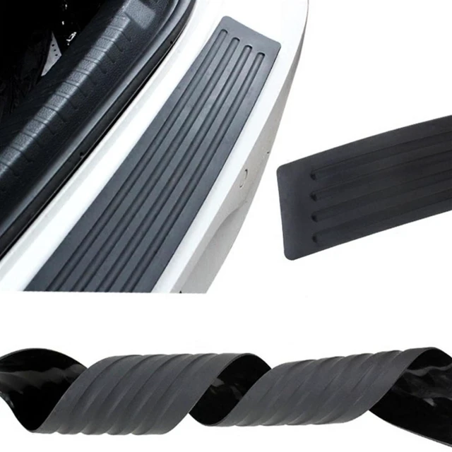 Alt view image 3 of 4 - Universal Car Rear Bumper Protector Guard Black Rubber Anti-Scratch Trim Cover