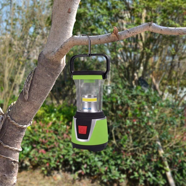 Alt view image 3 of 7 - Vibelite Outdoor LED Camping and Emergency Portable Lantern w/ Flashlight-Green