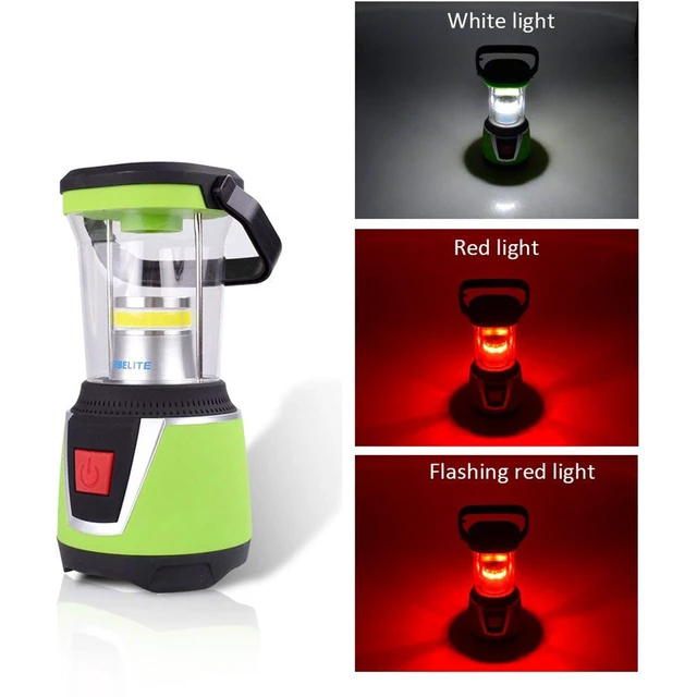 Alt view image 4 of 7 - Vibelite Outdoor LED Camping and Emergency Portable Lantern w/ Flashlight-Green
