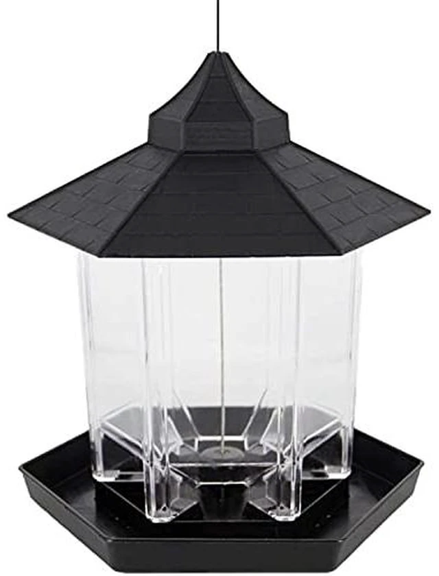 Alt view image 2 of 3 - Wild Bird Feeder Outdoor Hanging Squirrel Proof Hexagon Panorama Hopper Yard New
