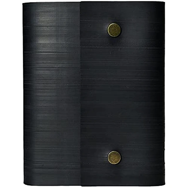 Alt view image 4 of 6 - Notebook Journal From Recycled Tires 240 Blank-Vegan Leather Straps 7X5 -Bronze
