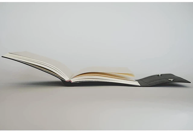Alt view image 6 of 6 - Notebook Journal From Recycled Tires 240 Blank-Vegan Leather Straps 7X5 - Chrome