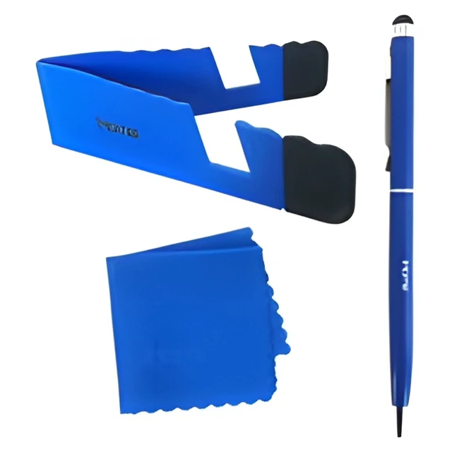Alt view image 3 of 3 - iHome 3-in-1 Stylus Pen Stand Microfiber Cloth Bundle Tablet Smartphone Black