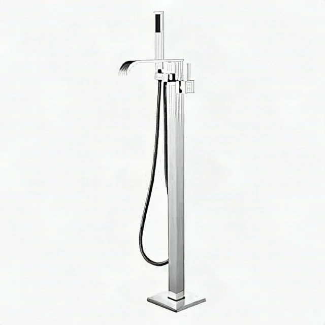 Alt view image 4 of 4 - Eisen Home Sevenfalls EH-DF02015-PC Freestanding Tub Faucet Polished Chrome