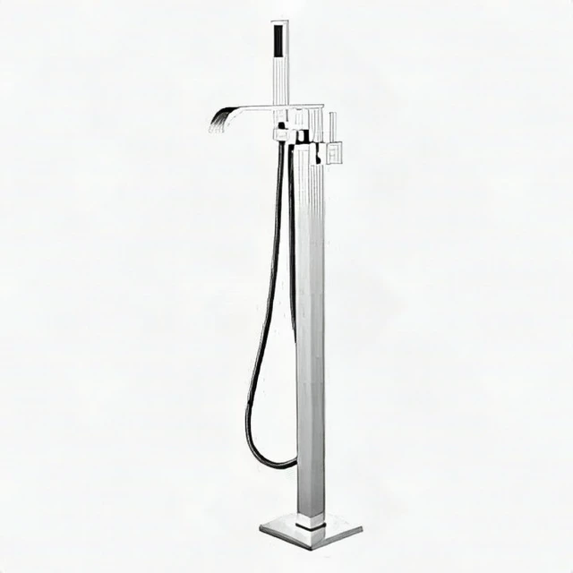 Alt view image 2 of 2 - Eisen Home Sevenfalls EH-DF02015-BG Freestanding Tub Faucet Brushed Gold