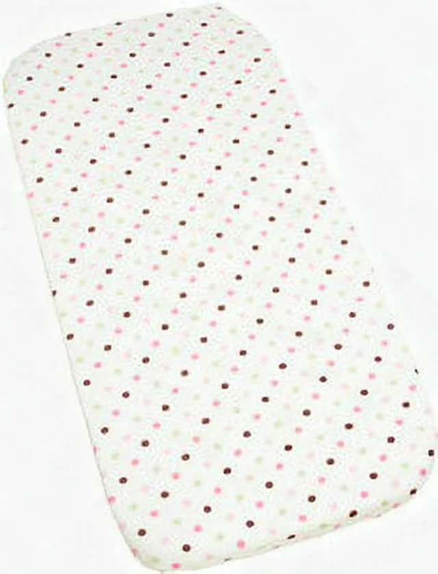 Alt view image 2 of 2 - Carter's Super Soft Printed Changing Pad Cover 100% Polyester Pink/Green Dot