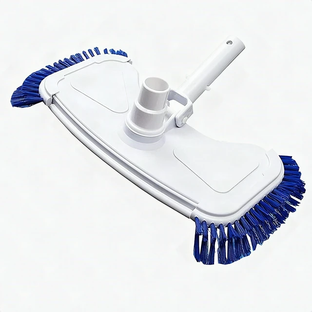 Alt view image 2 of 7 - Heavy Duty Swimming Pool Vacuum Head Floor Wall Cleaning Brush Tool Blue - New