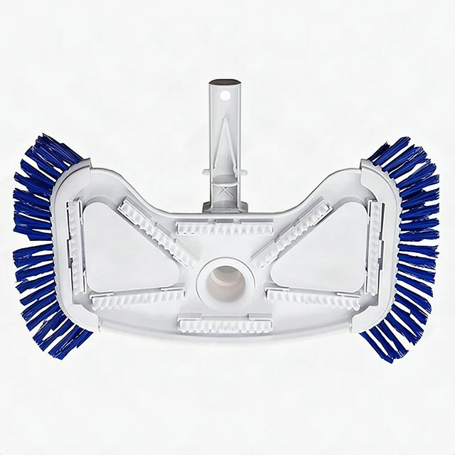 Alt view image 4 of 7 - Heavy Duty Swimming Pool Vacuum Head Floor Wall Cleaning Brush Tool Blue - New