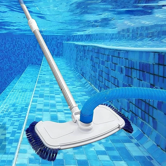 Alt view image 6 of 7 - Heavy Duty Swimming Pool Vacuum Head Floor Wall Cleaning Brush Tool Blue - New