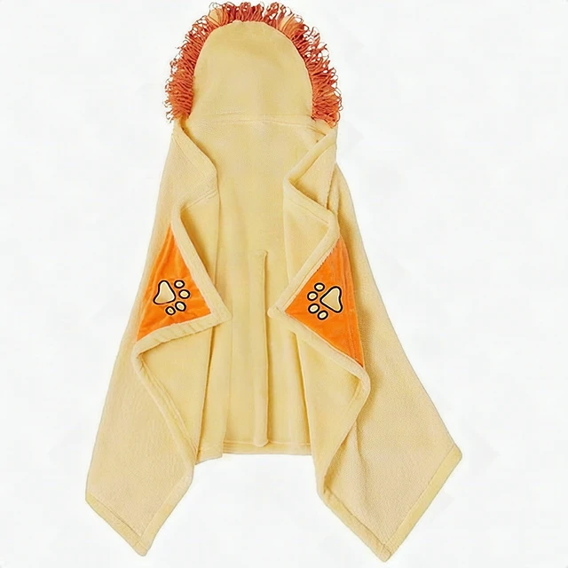Alt view image 8 of 9 - Urban Dreams Safari Lion Mane 50 X 25 Inches Polyester Hooded Throw, Machine Washable, Golden