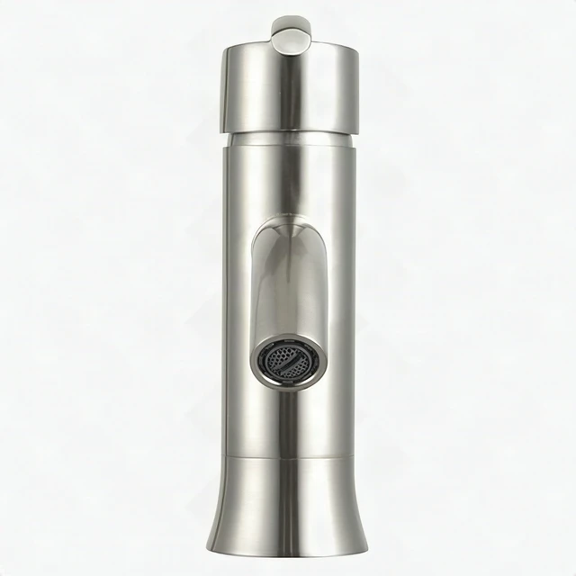 Alt view image 3 of 5 - Eisen Home Waverly Brushed Nickel Bathroom Sink Faucet Single Hole Single Handle