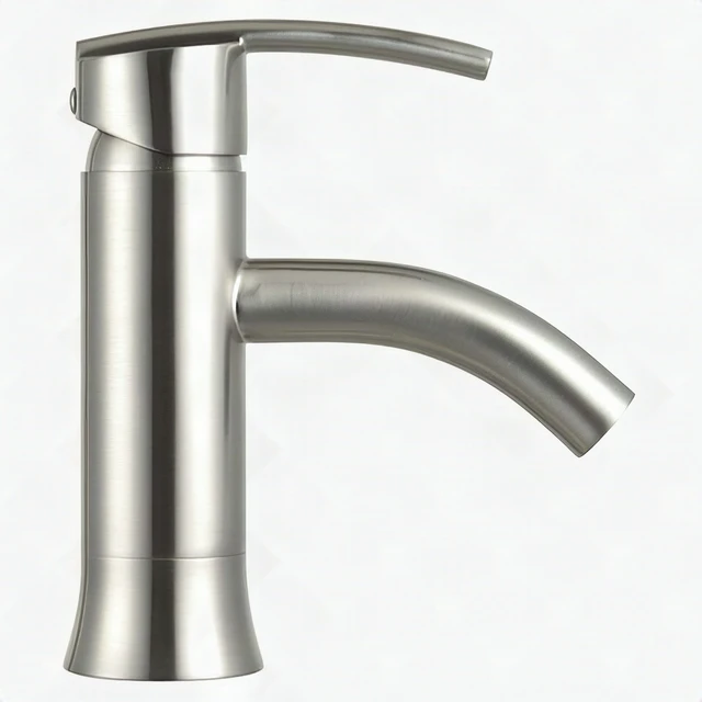 Alt view image 2 of 5 - Eisen Home Waverly Brushed Nickel Bathroom Sink Faucet Single Hole Single Handle