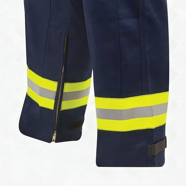 Alt view image 4 of 7 - Propper Fire Resistant Reflective Extrication Suit Padded Knees Navy 4XL-L