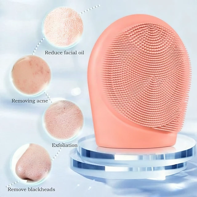 Alt view image 3 of 7 - Silicone Facial Cleansing Brush Face Scrubber Exfoliating Exfoliator Skin Care