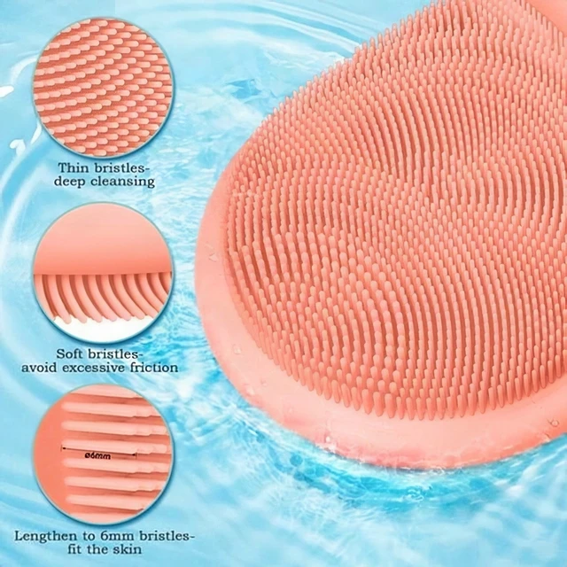 Alt view image 4 of 7 - Silicone Facial Cleansing Brush Face Scrubber Exfoliating Exfoliator Skin Care