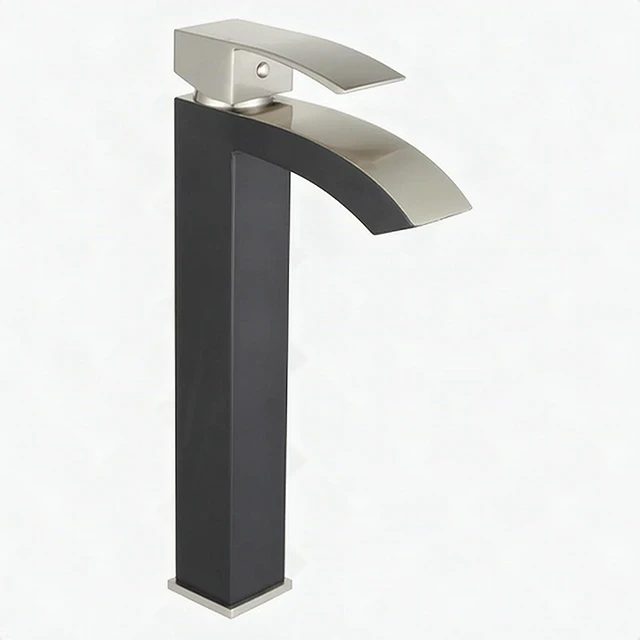 Alt view image 3 of 3 - Eisen Home 12" Single Hole Single Handle Vessel Sink Faucet Brushed Nickel New