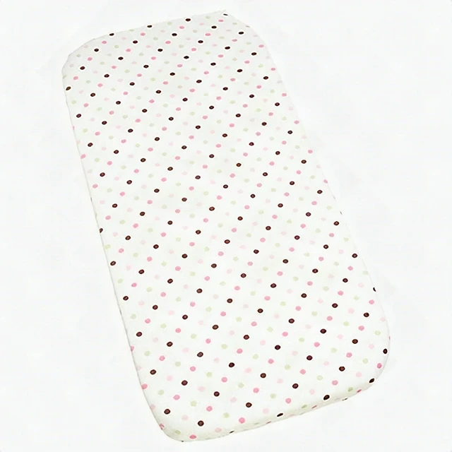 Main image of Carter's Super Soft Printed Changing Pad Cover 100% Polyester Pink/Green Dot