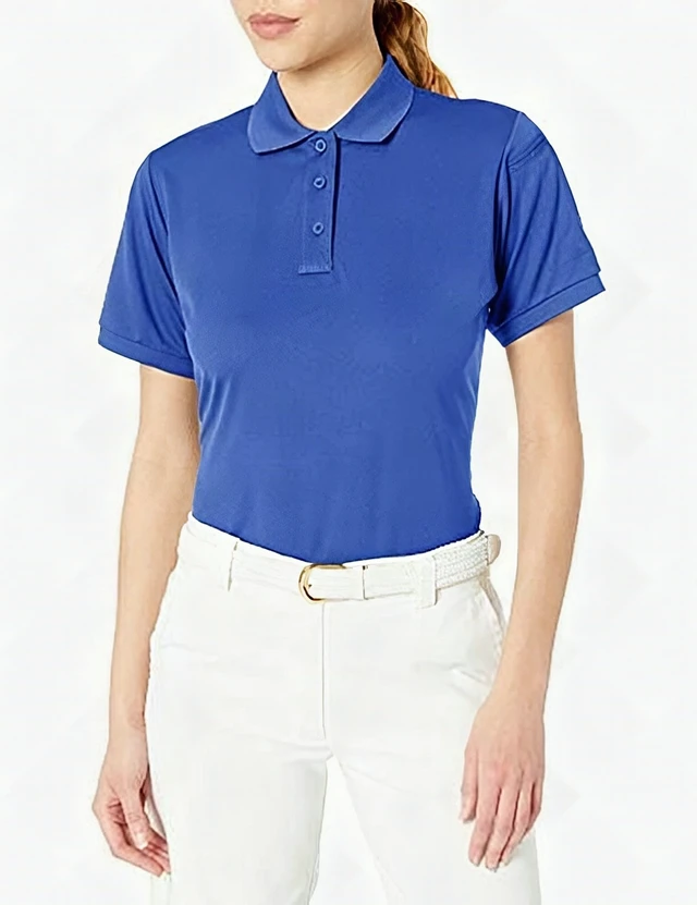 Alt view image 3 of 5 - Propper Women's Uniform Polo Shirt Short Sleeve Cobalt Blue 2XL F5383 - New