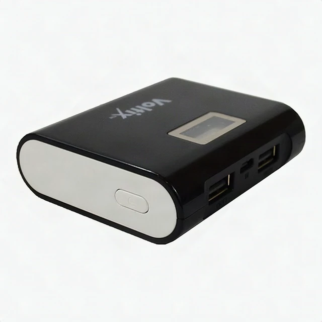 Alt view image 2 of 2 - Xit Group Voltix 5200mAh Dual USB Power Bank LED Battery Charger Black AXTPC52